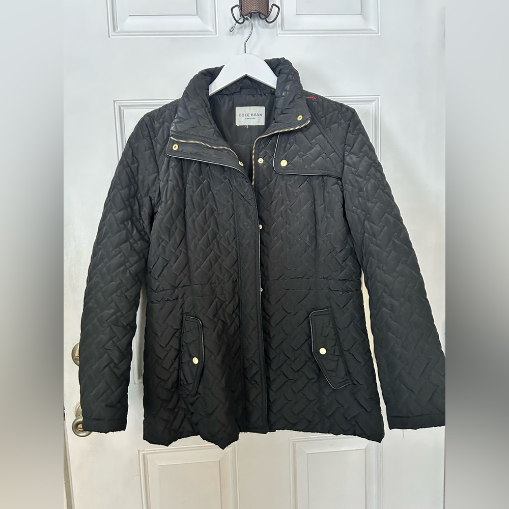 Cole Haan Women's Black Quilted Puffer Jacket